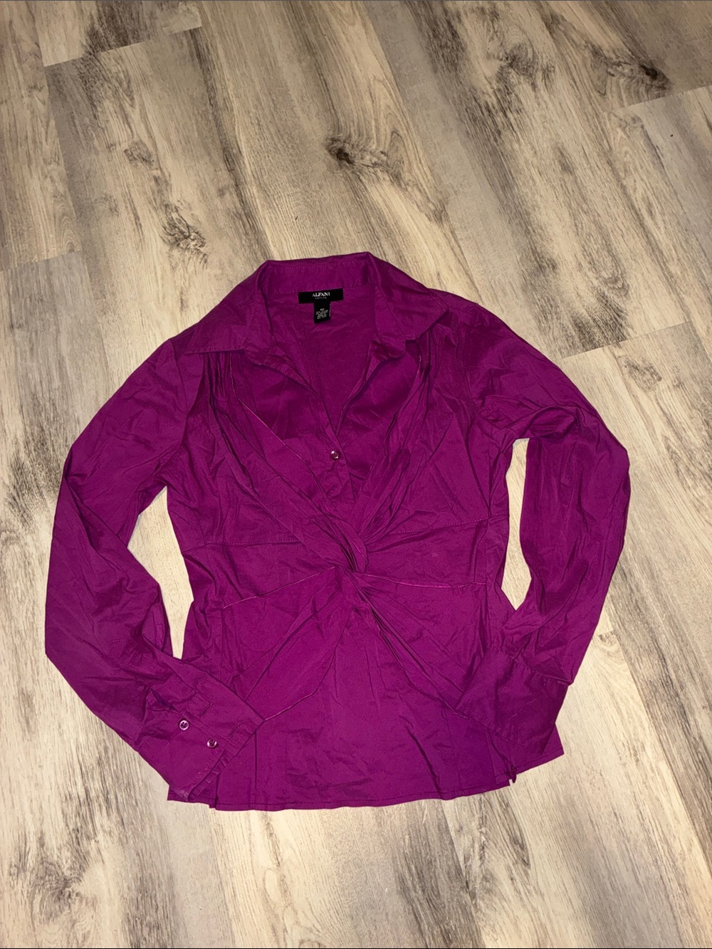 Alfani Women's Twist-Knot Button-Front Jacket in Magenta